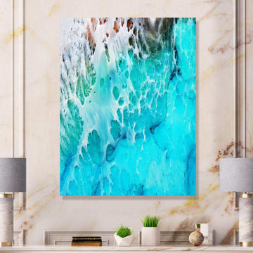 Waves Epoxy ResIn Art III - Modern Bedroom Wall Art